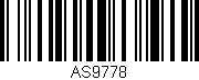 Código de barras (EAN, GTIN, SKU, ISBN): 'AS9778'
