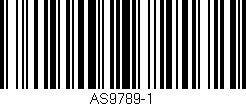 Código de barras (EAN, GTIN, SKU, ISBN): 'AS9789-1'