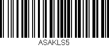 Código de barras (EAN, GTIN, SKU, ISBN): 'ASAKLS5'