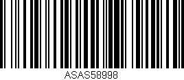 Código de barras (EAN, GTIN, SKU, ISBN): 'ASAS58998'