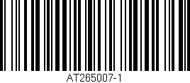 Código de barras (EAN, GTIN, SKU, ISBN): 'AT265007-1'