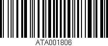 Código de barras (EAN, GTIN, SKU, ISBN): 'ATA001806'
