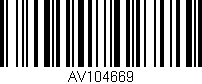 Código de barras (EAN, GTIN, SKU, ISBN): 'AV104669'