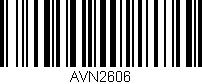 Código de barras (EAN, GTIN, SKU, ISBN): 'AVN2606'