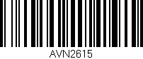 Código de barras (EAN, GTIN, SKU, ISBN): 'AVN2615'