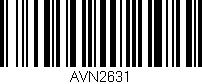 Código de barras (EAN, GTIN, SKU, ISBN): 'AVN2631'
