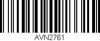 Código de barras (EAN, GTIN, SKU, ISBN): 'AVN2761'