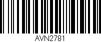 Código de barras (EAN, GTIN, SKU, ISBN): 'AVN2781'