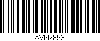 Código de barras (EAN, GTIN, SKU, ISBN): 'AVN2893'
