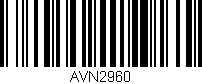Código de barras (EAN, GTIN, SKU, ISBN): 'AVN2960'
