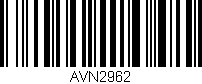 Código de barras (EAN, GTIN, SKU, ISBN): 'AVN2962'
