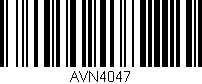 Código de barras (EAN, GTIN, SKU, ISBN): 'AVN4047'