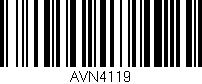 Código de barras (EAN, GTIN, SKU, ISBN): 'AVN4119'