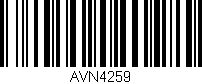 Código de barras (EAN, GTIN, SKU, ISBN): 'AVN4259'