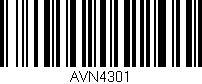 Código de barras (EAN, GTIN, SKU, ISBN): 'AVN4301'