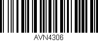 Código de barras (EAN, GTIN, SKU, ISBN): 'AVN4306'