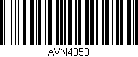 Código de barras (EAN, GTIN, SKU, ISBN): 'AVN4358'