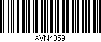 Código de barras (EAN, GTIN, SKU, ISBN): 'AVN4359'