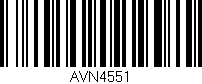 Código de barras (EAN, GTIN, SKU, ISBN): 'AVN4551'