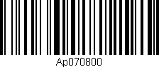 Código de barras (EAN, GTIN, SKU, ISBN): 'Ap070800'