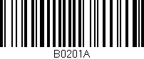 Código de barras (EAN, GTIN, SKU, ISBN): 'B0201A'