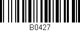 Código de barras (EAN, GTIN, SKU, ISBN): 'B0427'
