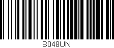 Código de barras (EAN, GTIN, SKU, ISBN): 'B048UN'