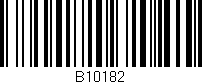 Código de barras (EAN, GTIN, SKU, ISBN): 'B10182'