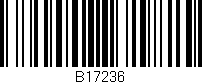 Código de barras (EAN, GTIN, SKU, ISBN): 'B17236'