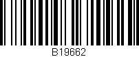 Código de barras (EAN, GTIN, SKU, ISBN): 'B19662'