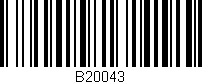 Código de barras (EAN, GTIN, SKU, ISBN): 'B20043'