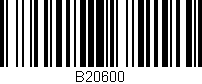 Código de barras (EAN, GTIN, SKU, ISBN): 'B20600'