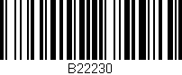 Código de barras (EAN, GTIN, SKU, ISBN): 'B22230'