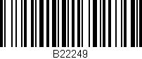 Código de barras (EAN, GTIN, SKU, ISBN): 'B22249'