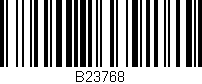 Código de barras (EAN, GTIN, SKU, ISBN): 'B23768'
