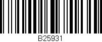 Código de barras (EAN, GTIN, SKU, ISBN): 'B25931'