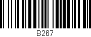 Código de barras (EAN, GTIN, SKU, ISBN): 'B267'