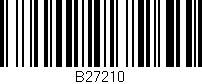 Código de barras (EAN, GTIN, SKU, ISBN): 'B27210'