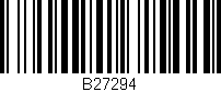 Código de barras (EAN, GTIN, SKU, ISBN): 'B27294'