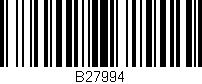 Código de barras (EAN, GTIN, SKU, ISBN): 'B27994'