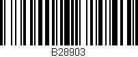 Código de barras (EAN, GTIN, SKU, ISBN): 'B28903'