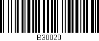 Código de barras (EAN, GTIN, SKU, ISBN): 'B30020'