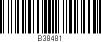 Código de barras (EAN, GTIN, SKU, ISBN): 'B38481'
