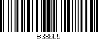 Código de barras (EAN, GTIN, SKU, ISBN): 'B38605'
