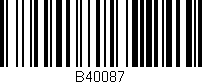 Código de barras (EAN, GTIN, SKU, ISBN): 'B40087'