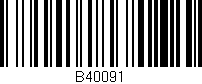 Código de barras (EAN, GTIN, SKU, ISBN): 'B40091'