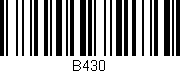 Código de barras (EAN, GTIN, SKU, ISBN): 'B430'