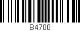 Código de barras (EAN, GTIN, SKU, ISBN): 'B4700'