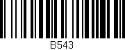 Código de barras (EAN, GTIN, SKU, ISBN): 'B543'