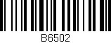 Código de barras (EAN, GTIN, SKU, ISBN): 'B6502'